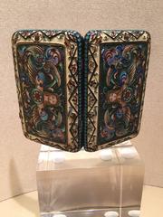 Rare Early 20th Century Russian Silver and Enamel Cigarette Case