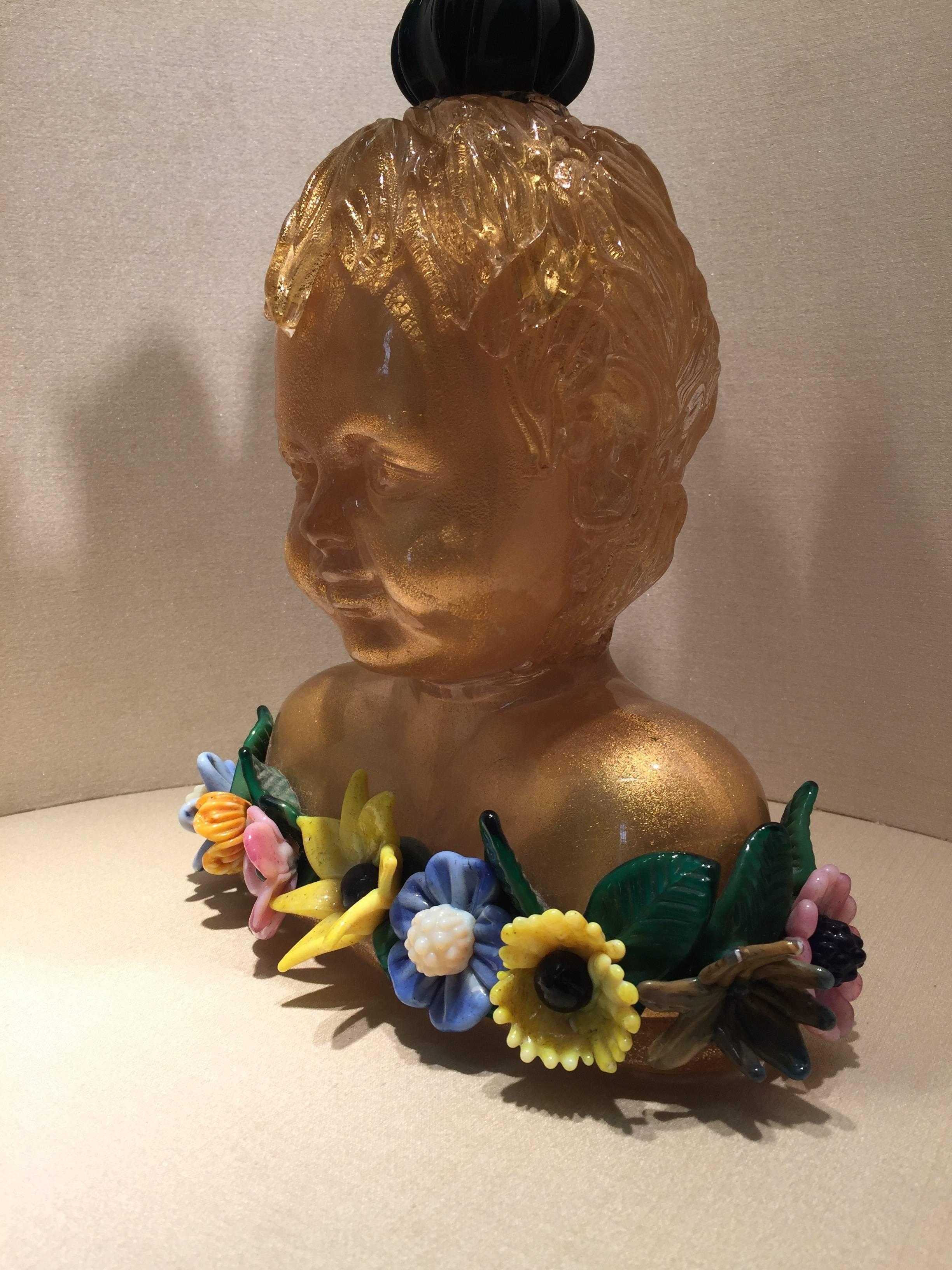 Modern 20th Century Murano Glass Sculpture Made by Pino Signoretto For Sale