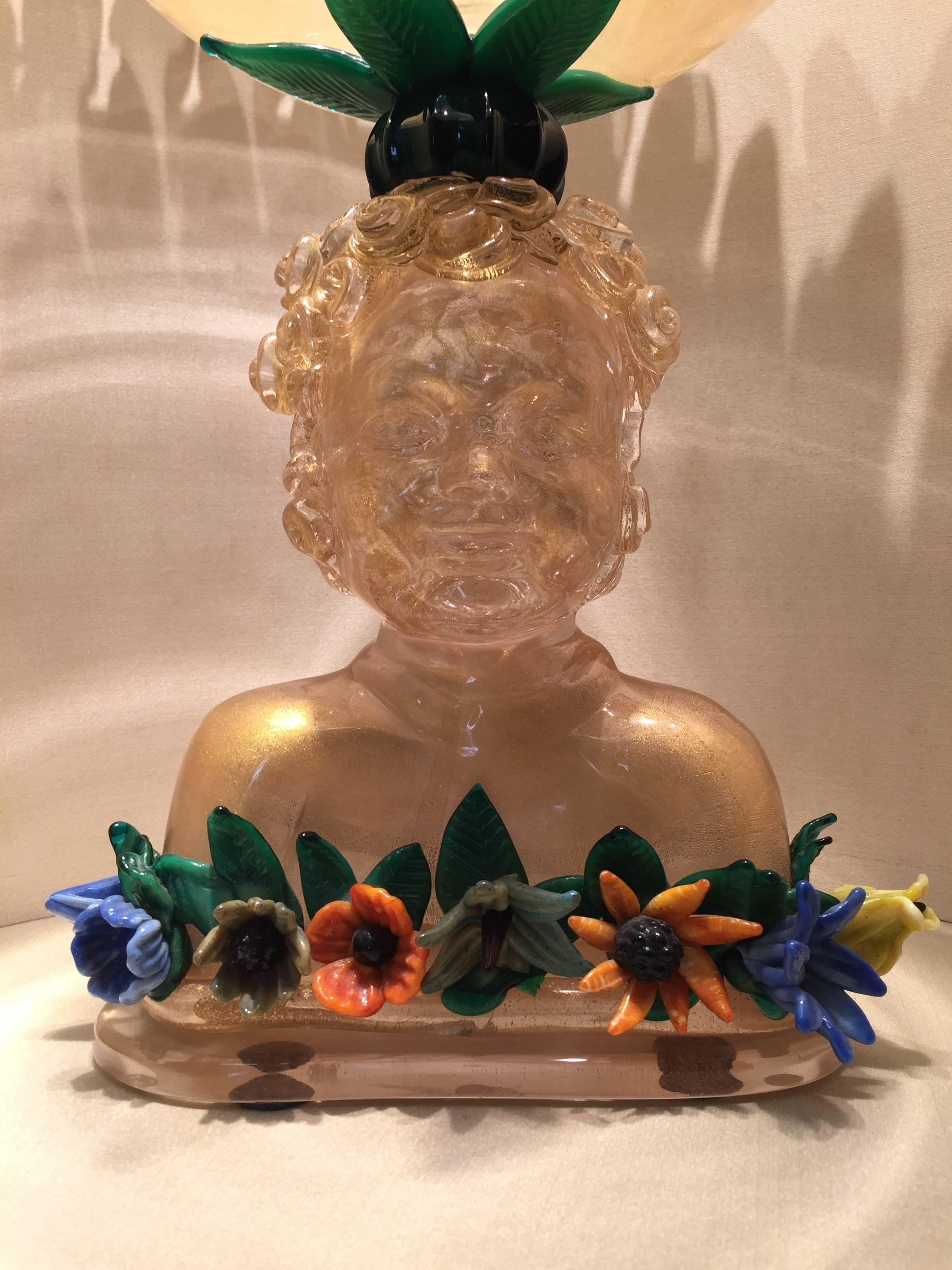 Modern 20th Century Murano Glass Sculpture Made by Pino Signoretto For Sale