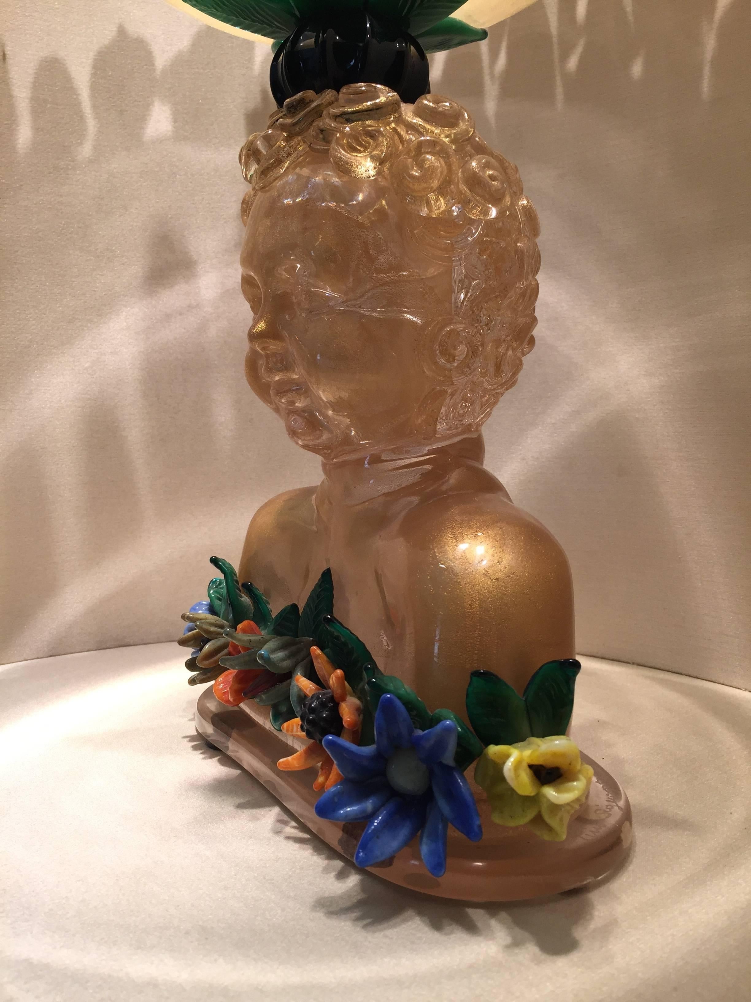 Hand-Crafted 20th Century Murano Glass Sculpture Made by Pino Signoretto For Sale