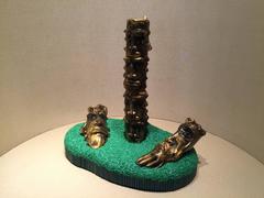 "Monoliths" Version 3 a Murano Glass Sculpture with Heads