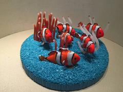 Barrier Reef with Clown Fish, Mixed-Media Murano Glass