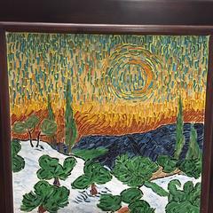 "Tribute to Van Gogh" Glass Mosaic Panel Made by Svetlana Ostapovici