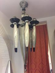 Murano Glass Six Arms Mirrored Chandelier