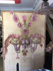 Murano Glass Two-Light Wall Sconce