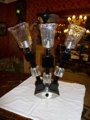 Mid 20th century Pair of Murano Glass Base Lamp