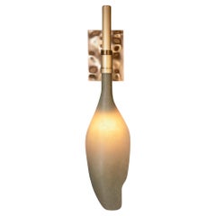 Malcolm Sconce/ brass fiberglass and glass handmade by Andrea Claire Studio