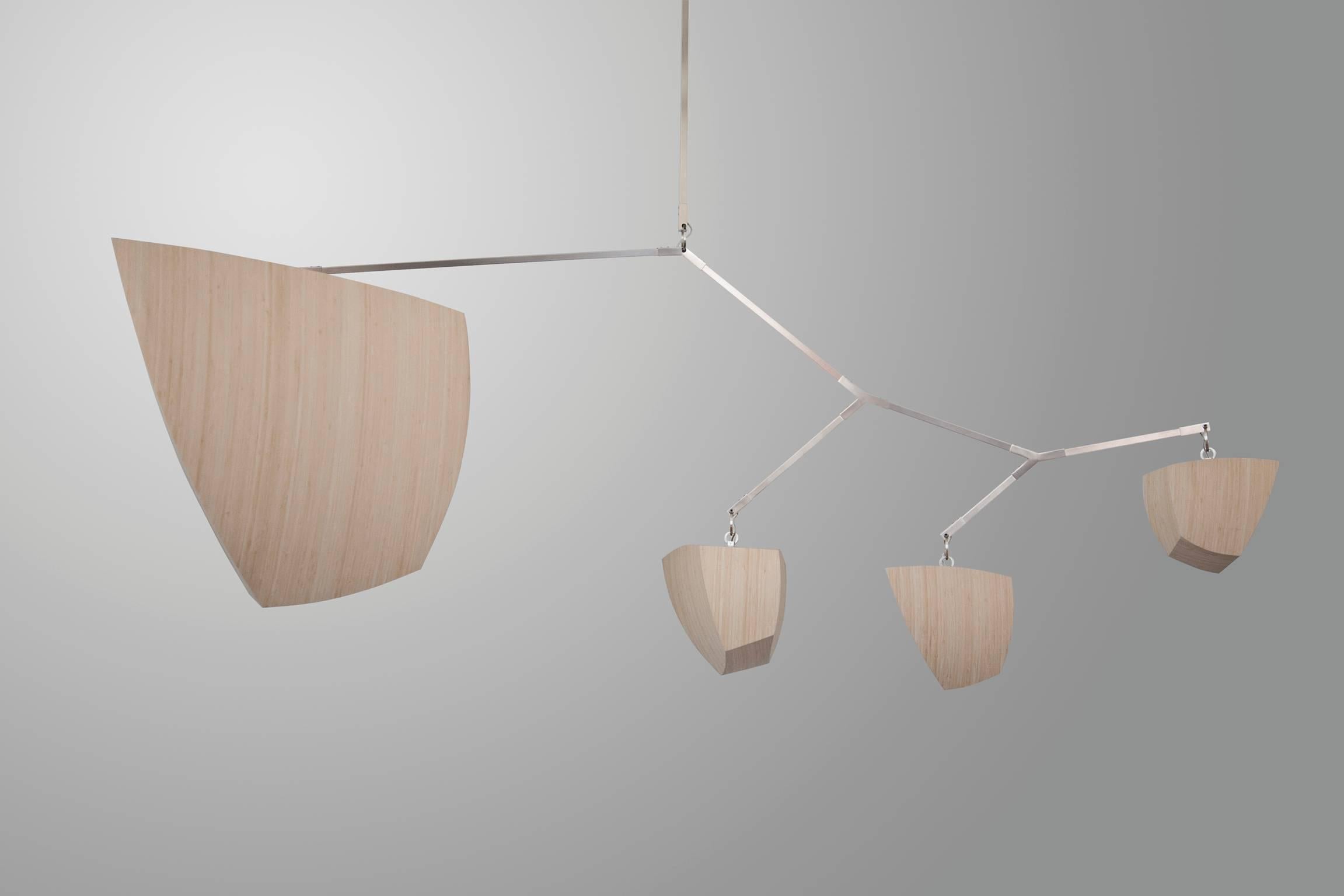 Hand-Crafted Bamboo Constantin 4: ABCG Mobile Chandelier, handmade by Andrea Claire Studio For Sale