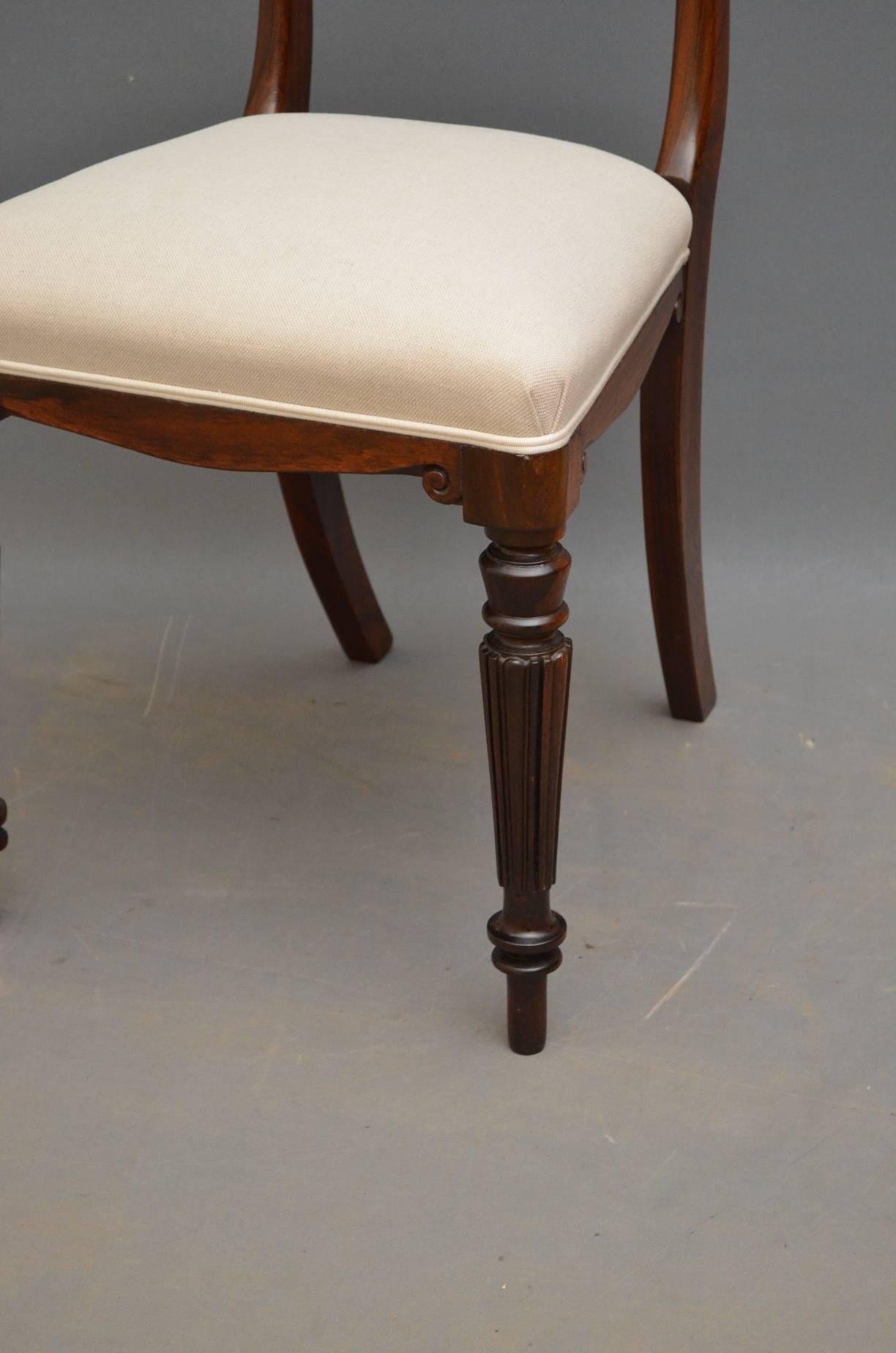 Superb Set of Six Regency Rosewood Dining Chairs 1