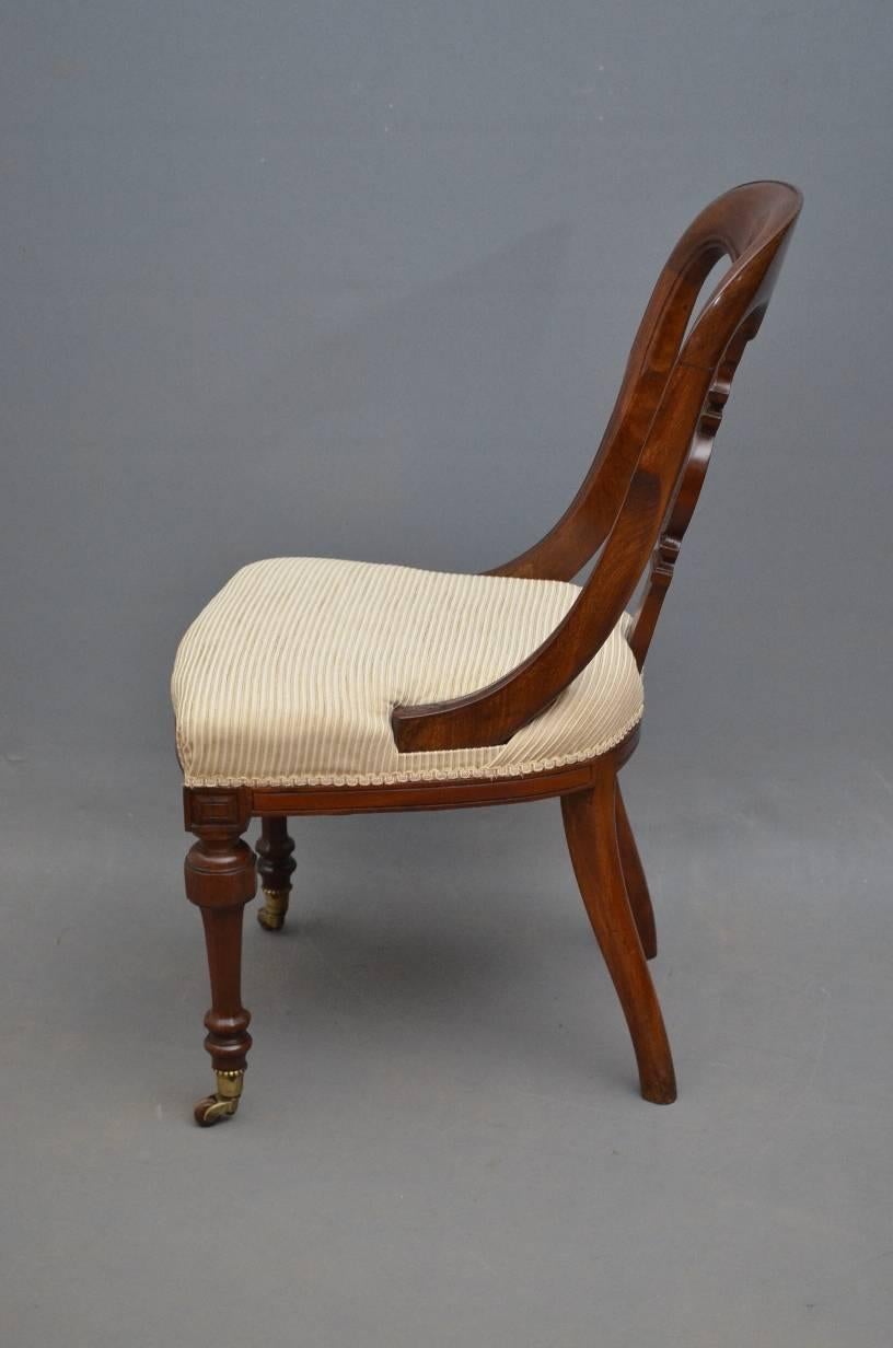 English Set of Eight Early Victorian Mahogany Dining Chairs