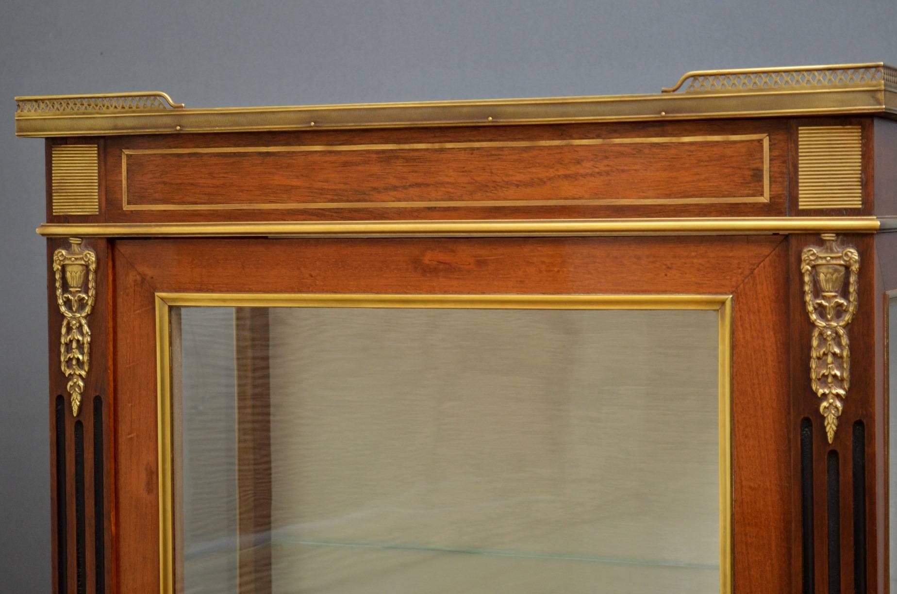 Victorian Stunning Continental Display Cabinet, Vitrine