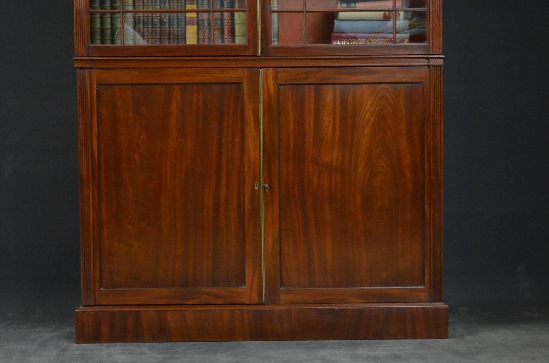 Superb Quality Regency Mahogany Bookcase In Good Condition In Whaley Bridge, GB