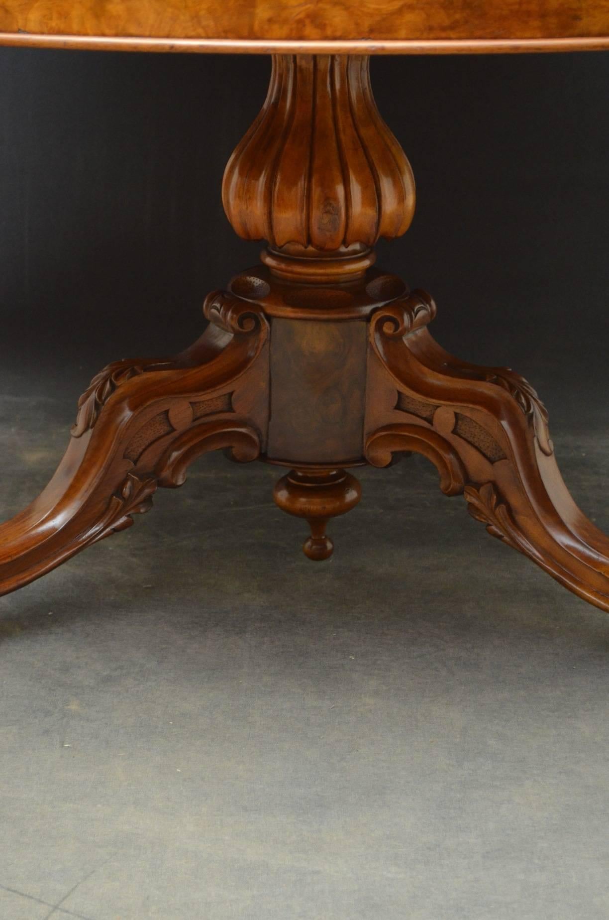 Fine Quality Victorian Centre Table or Dining Table In Good Condition In Whaley Bridge, GB