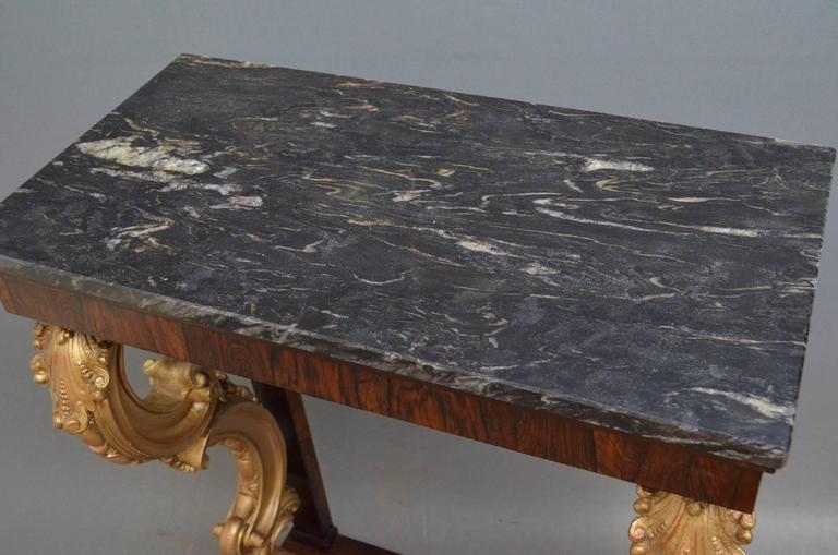 English Magnificent Regency Console Table or Hall Table For Sale