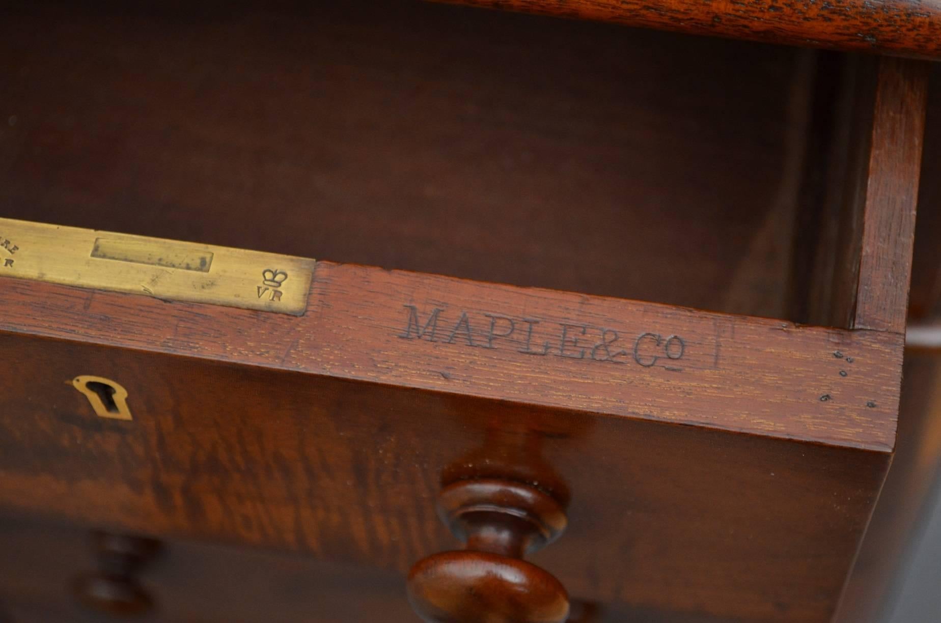 Victorian Mahogany Dressing Table by Maple & Co 1