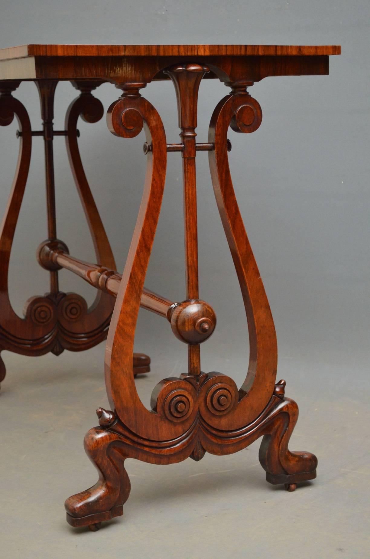 Mid-19th Century Early Victorian Rosewood Side Table