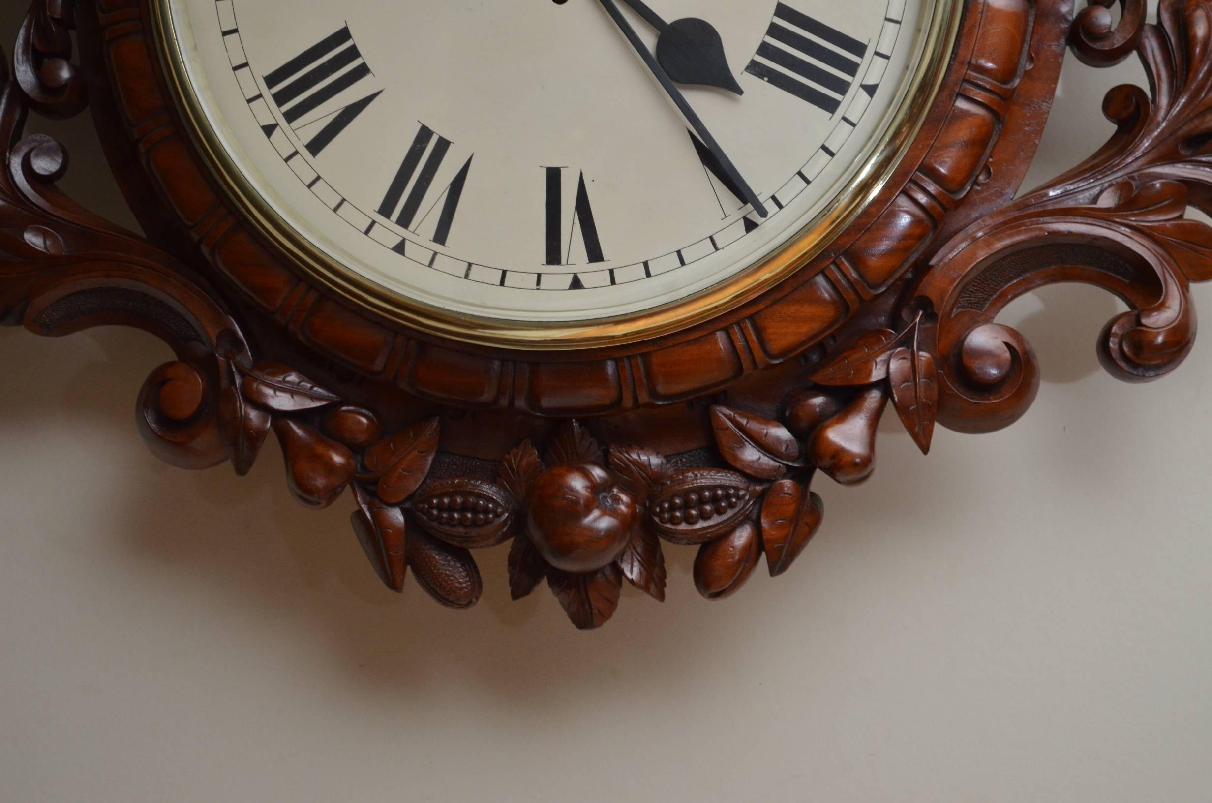 mahogany wall clock