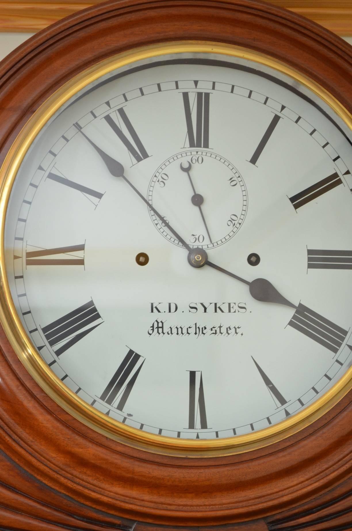 Sn3359, exceptional Regency wall clock, having 13