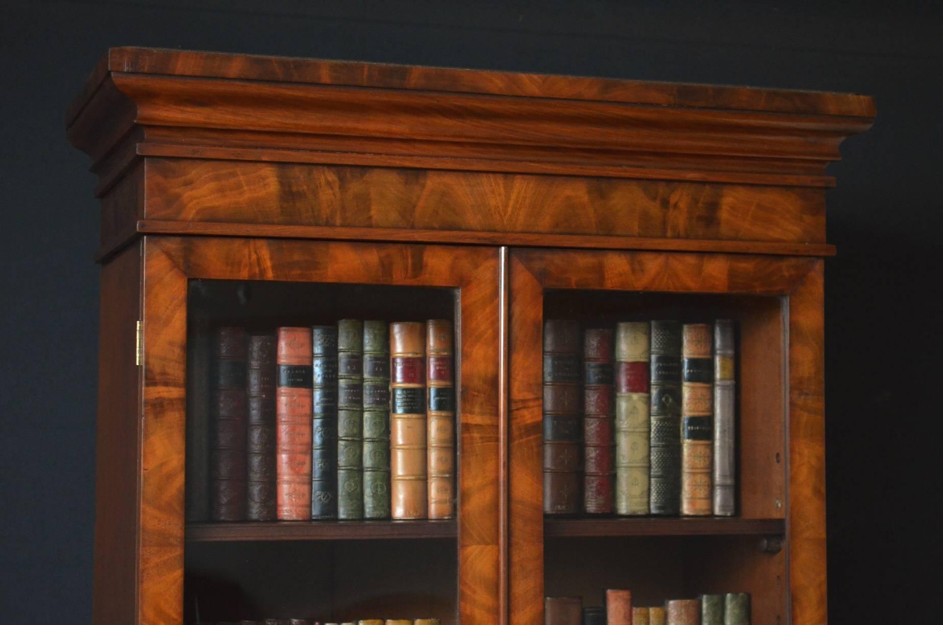 English Exceptional Slim William IV Bookcase in Mahogany
