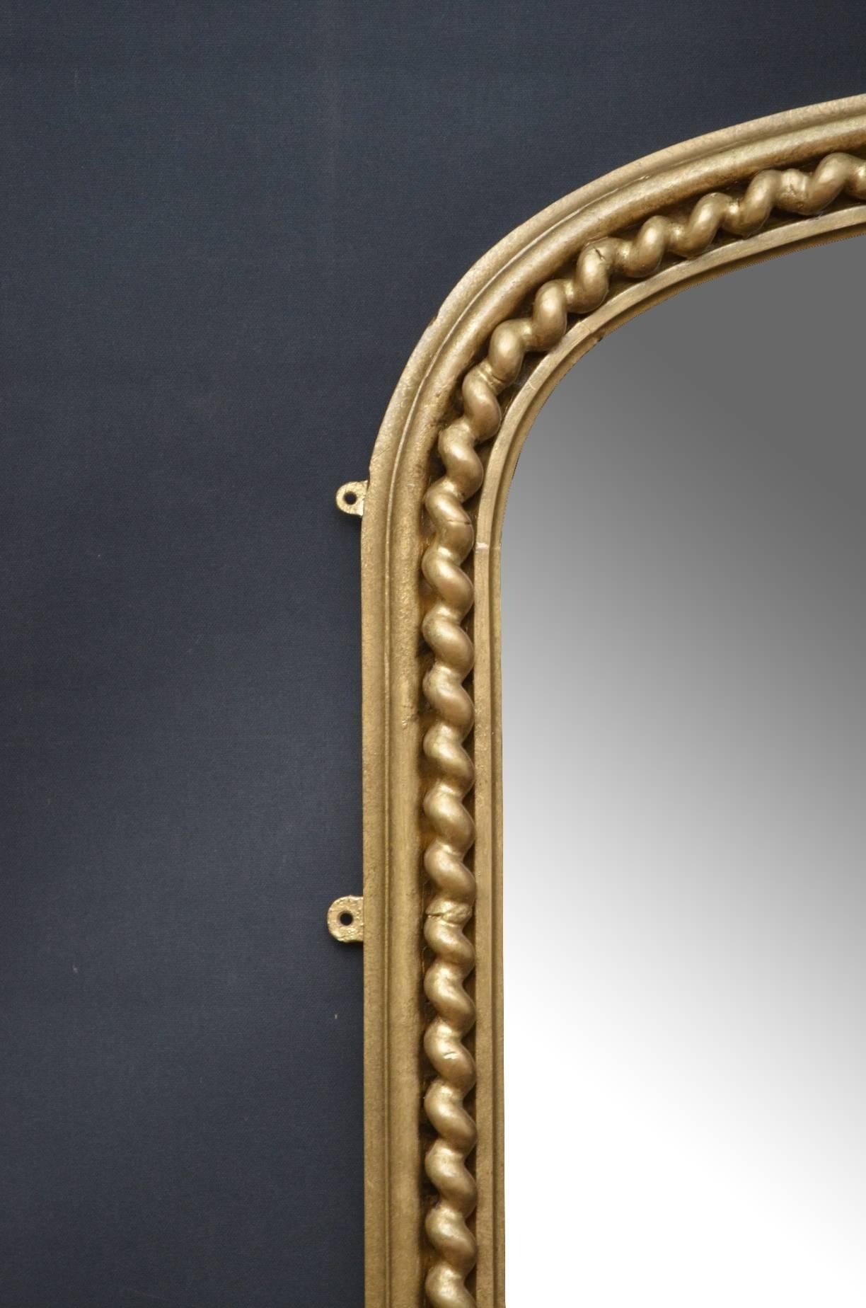 English Excellent Large Victorian Giltwood Mirror