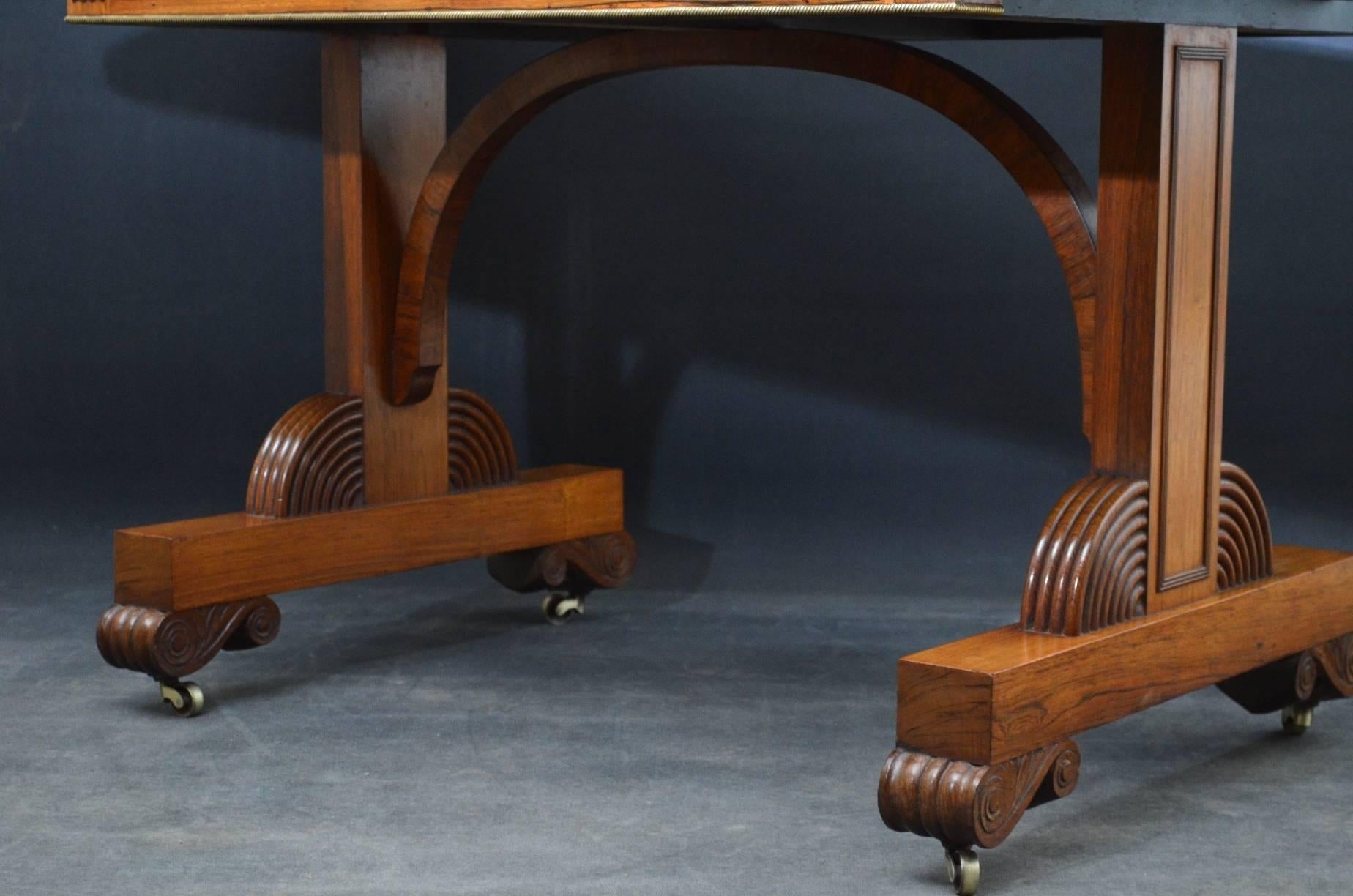 Exceptional Regency Sofa Table in Rosewood For Sale 2