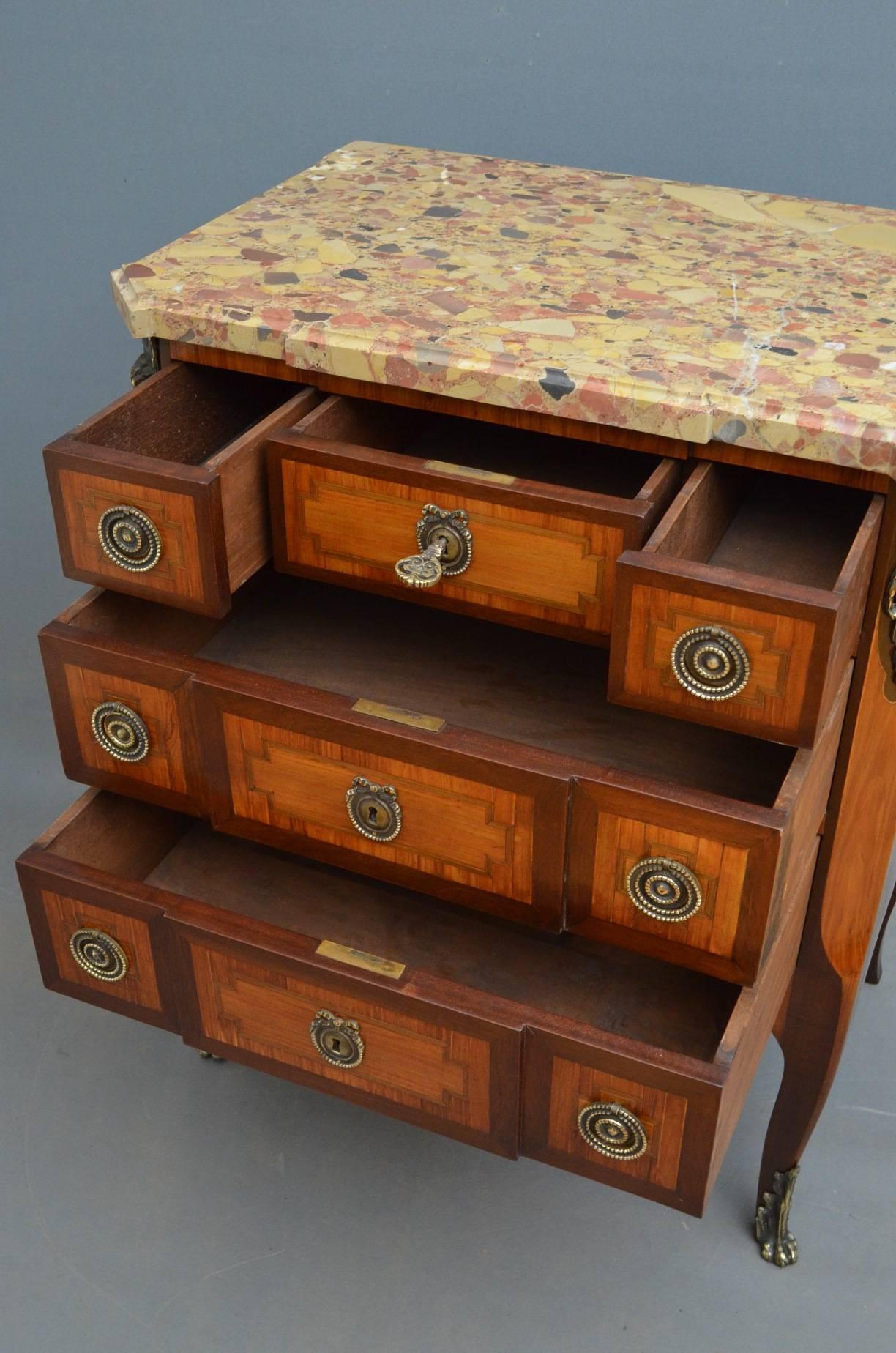 French Continental Chest of Drawers, Commode