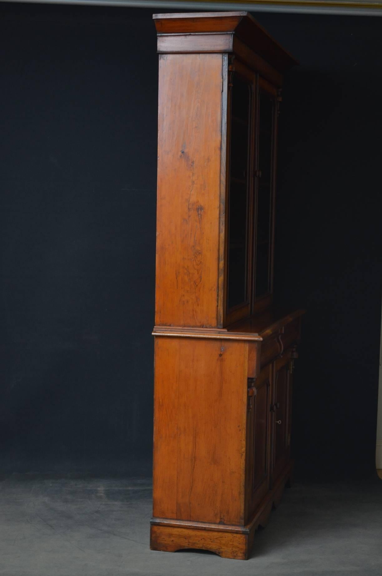 Victorian Oak and Mahogany Country Bookcase 2