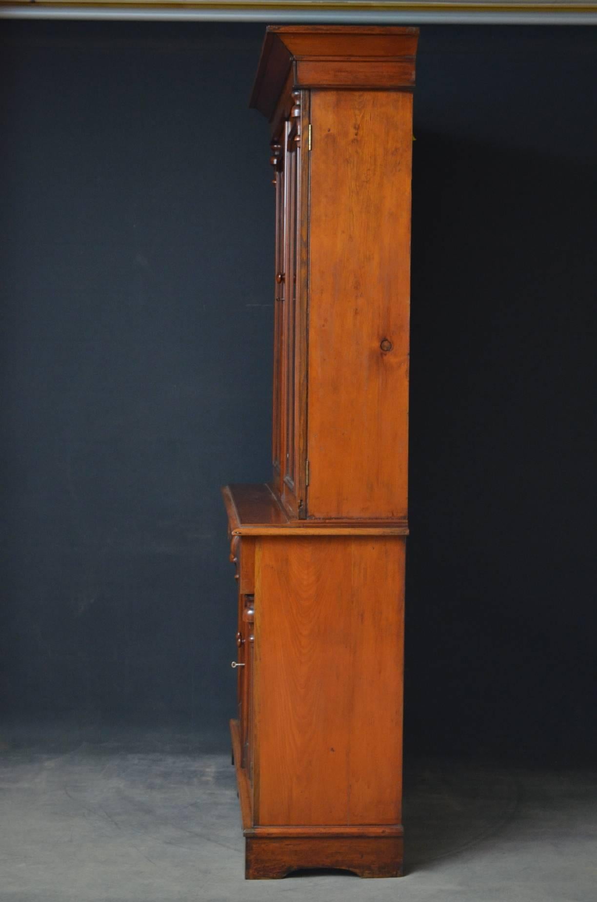 Victorian Oak and Mahogany Country Bookcase 3