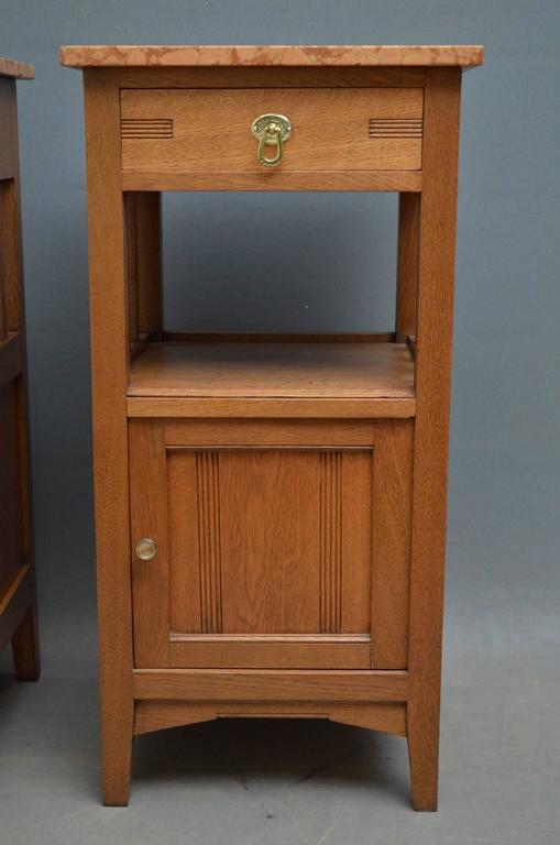 Arts And Crafts Pair Of Bedside Cabinets At 1stdibs