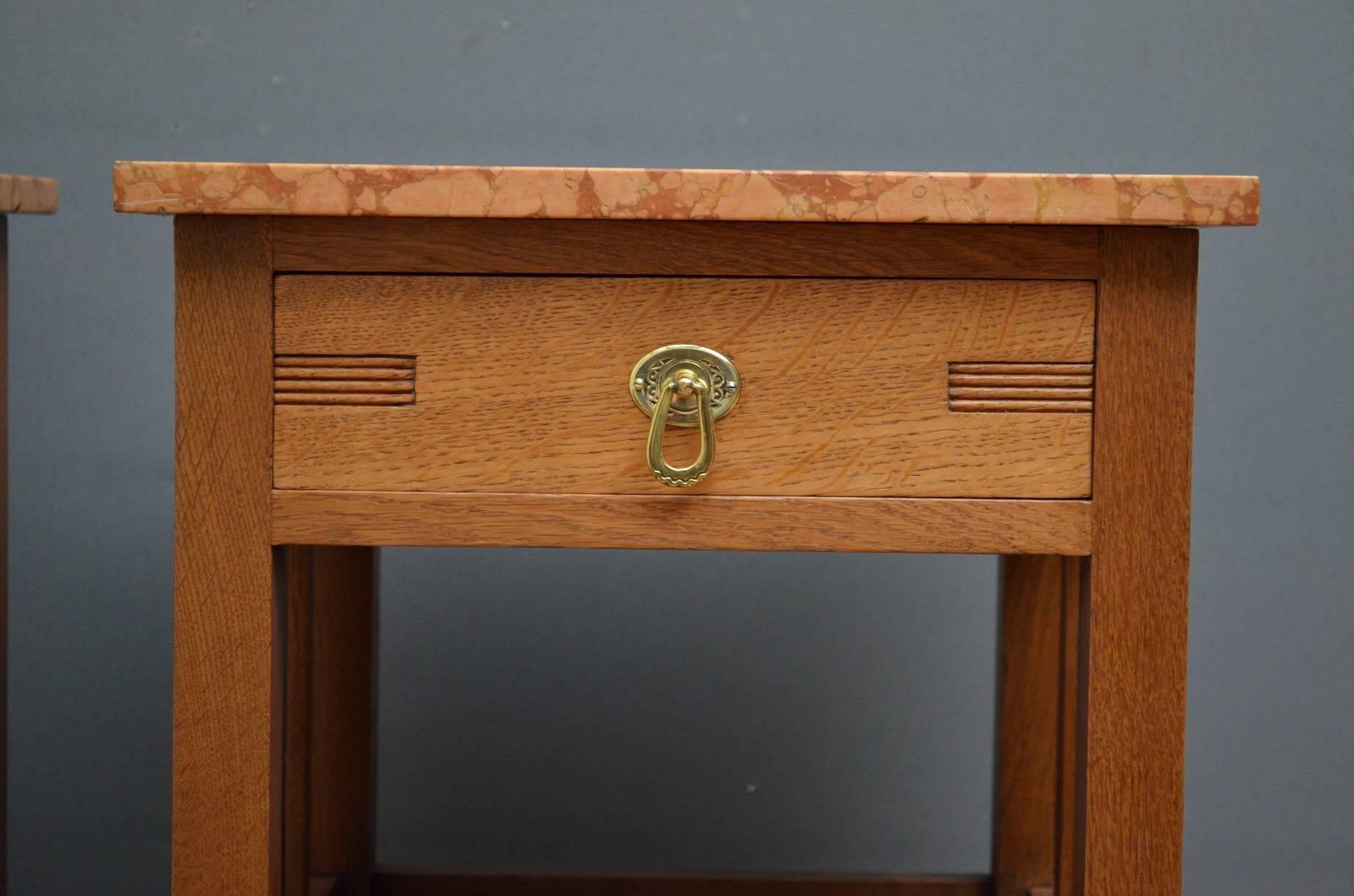 arts and crafts bedside cabinets