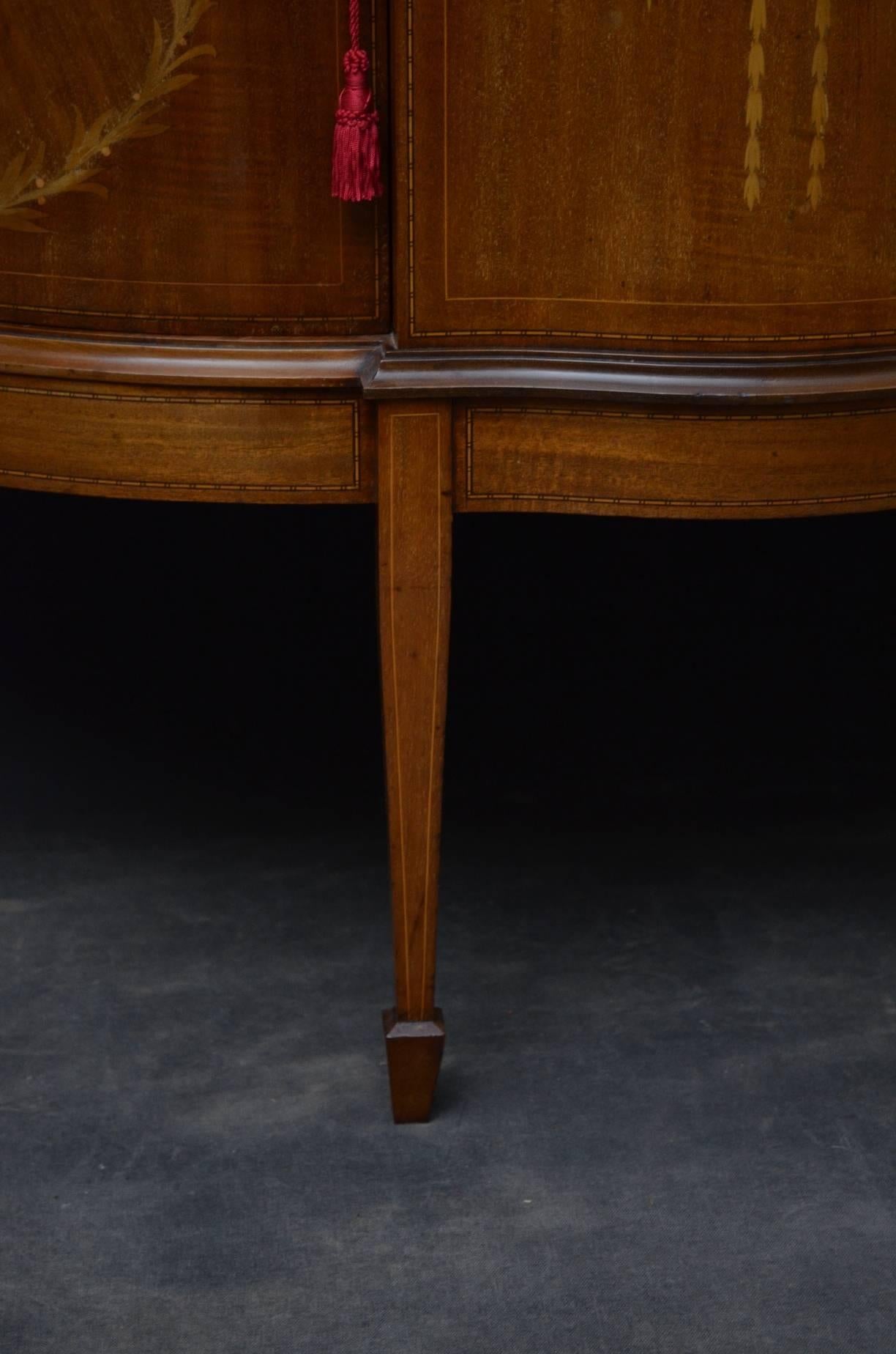 Edwardian Mahogany and Inlaid Display Cabinet 3