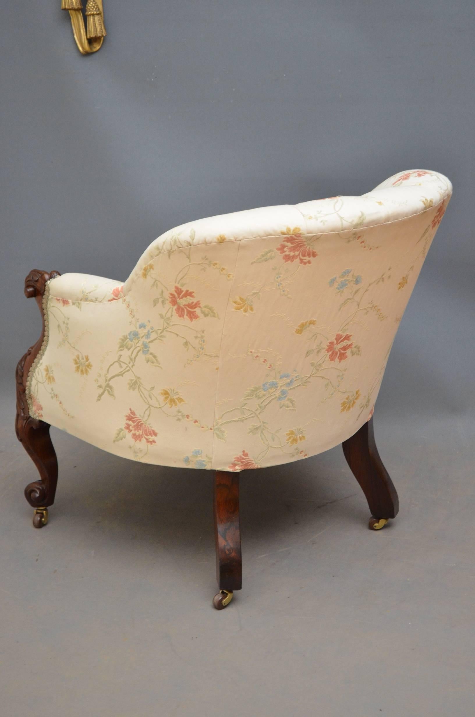 Victorian Rosewood Armchair 1