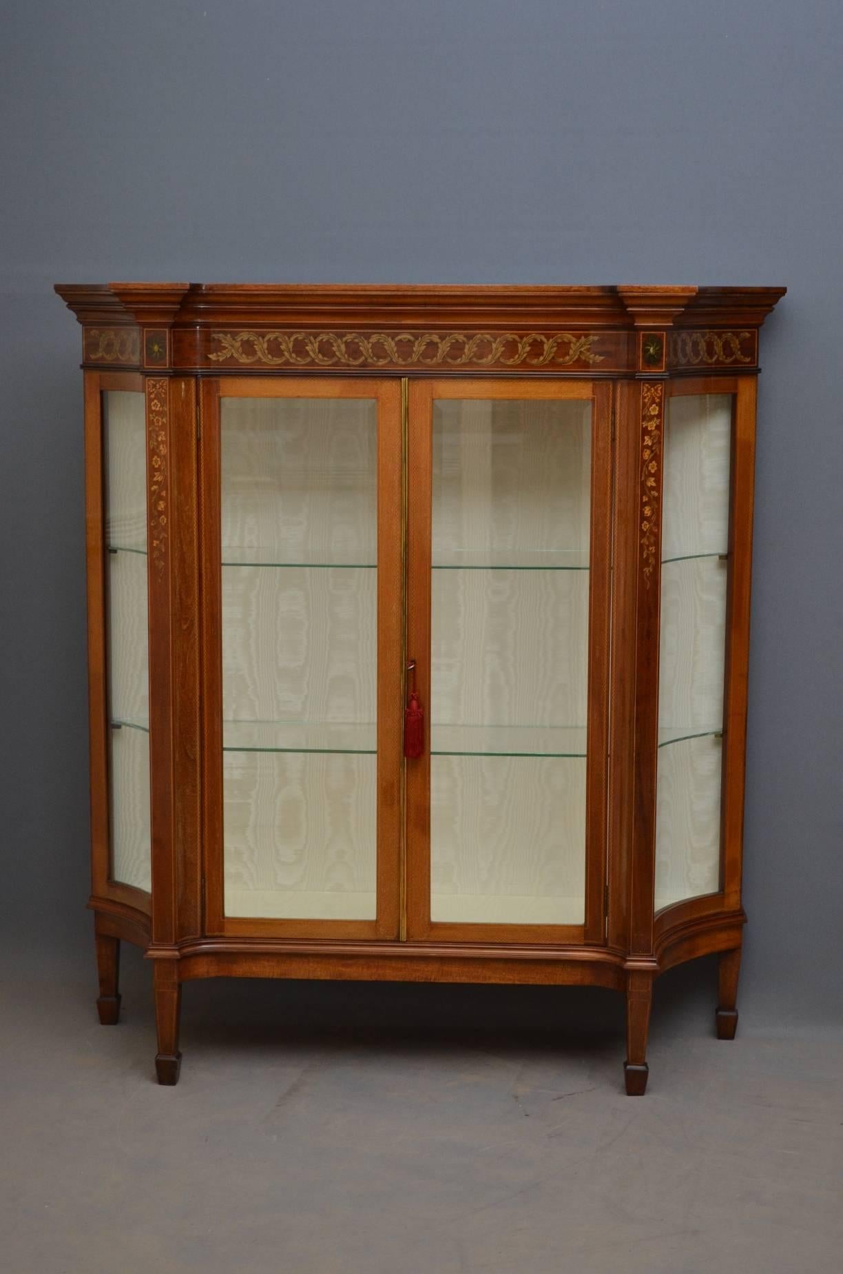 Edwardian Mahogany Low Display Cabinet 3