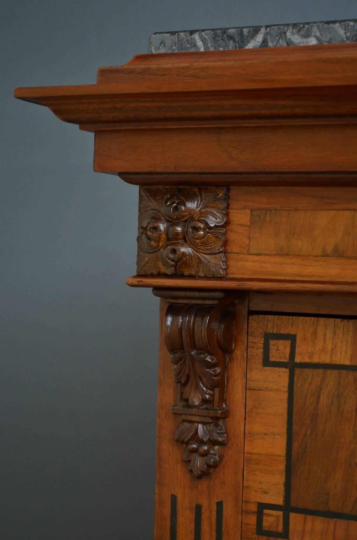 Mid-19th Century 19th Century Continental Walnut Chest of Drawers For Sale