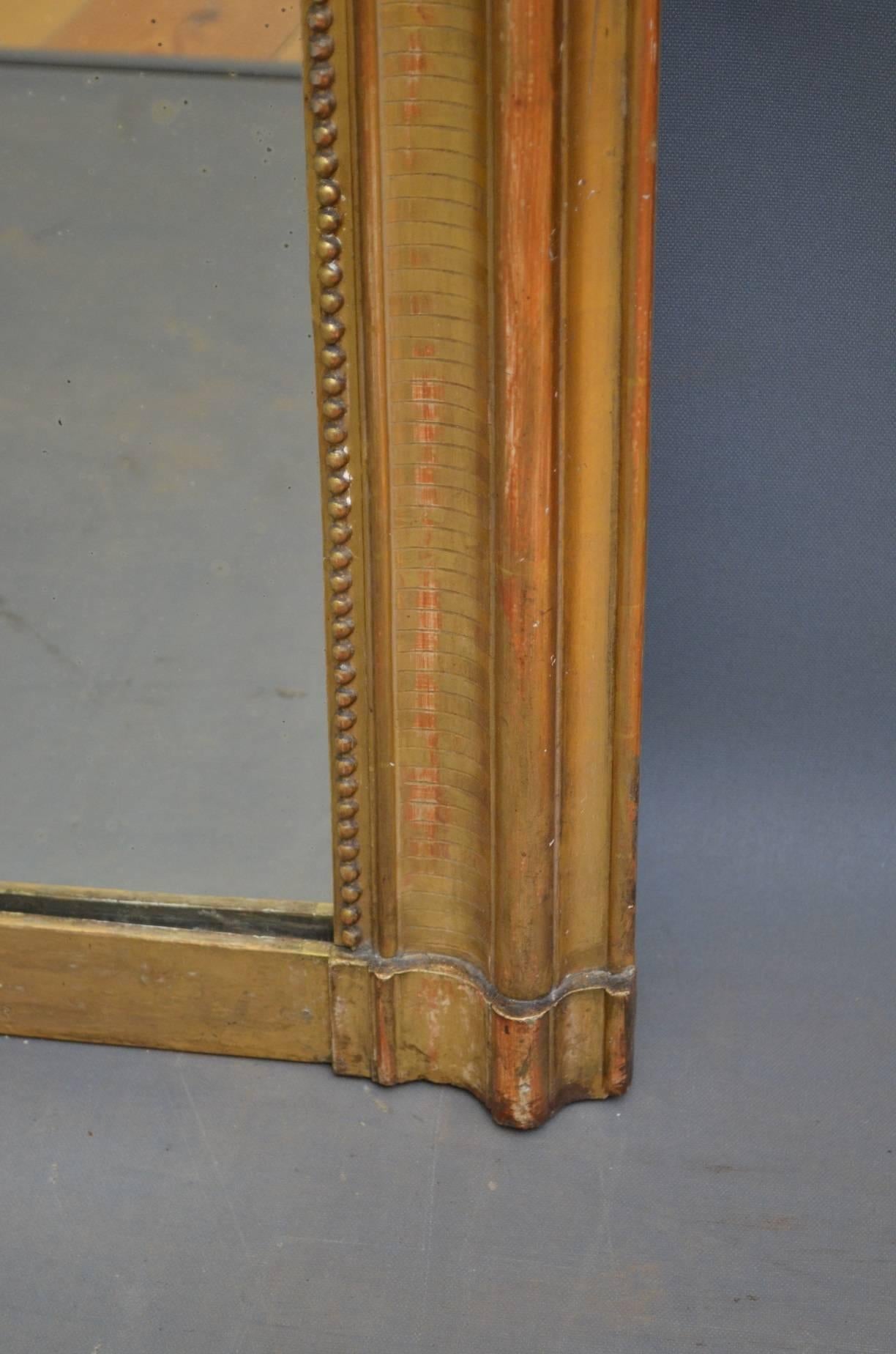 Large 19th Century Giltwood Mirror 3