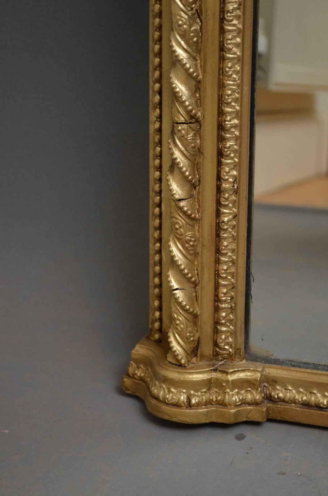 Giltwood Victorian Gilt Overmantel by Charles Nosotti