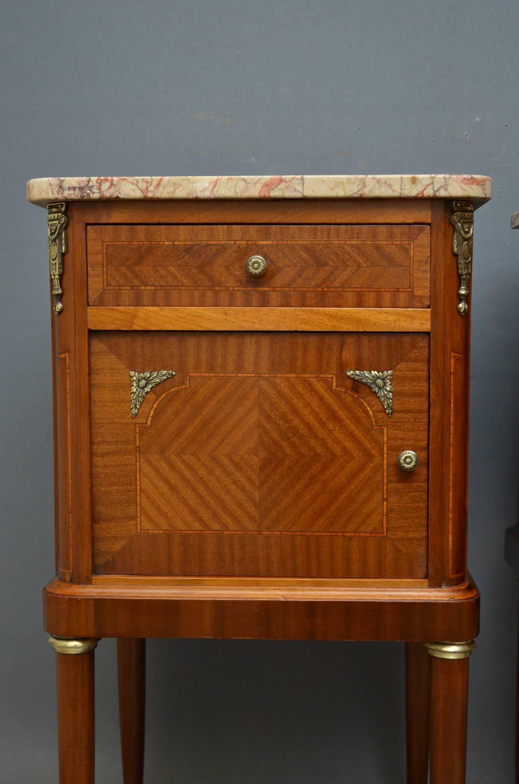 Victorian Pair of Antique Bedside Cabinets