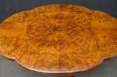 Victorian Burr Walnut Tilt-Top Centre Table