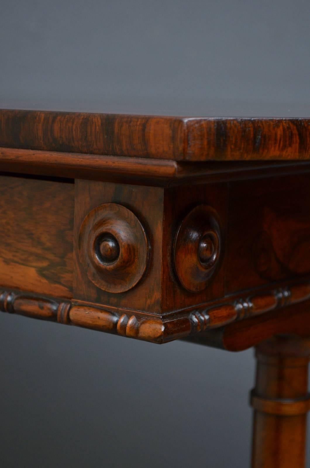 Early 19th Century Regency Rosewood Side Table