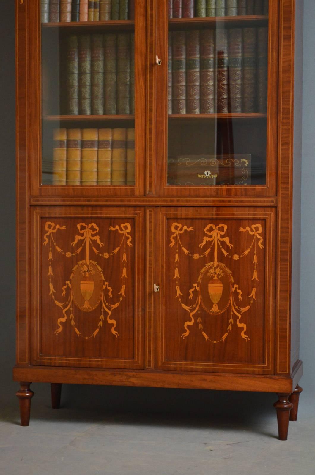 Early 20th Century Turn of the Century French Bookcase in Mahogany