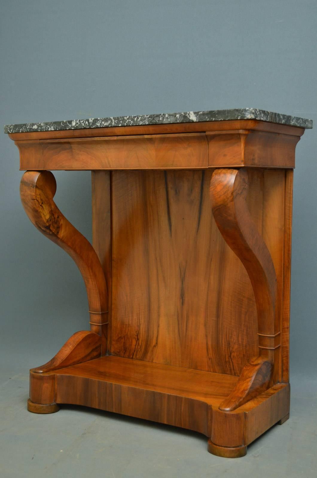 Mid-19th Century Louis Philippe Walnut Console Table For Sale
