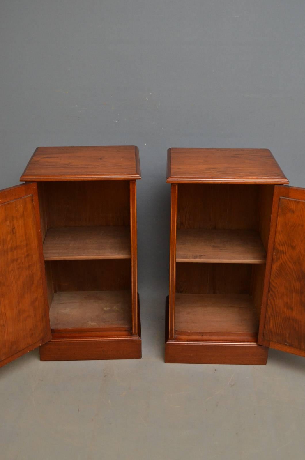Early 20th Century Edwardian Mahogany Bedside Cabinets by Maple & Co.