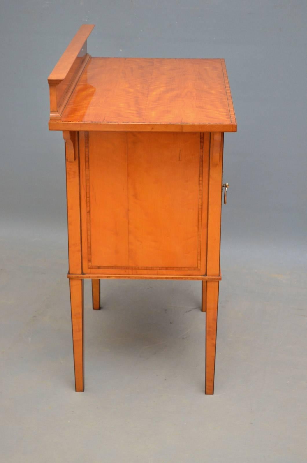Late Victorian Satinwood Side Cabinet by Maple 4