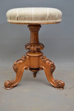 Victorian Height Adjustable Piano Stool