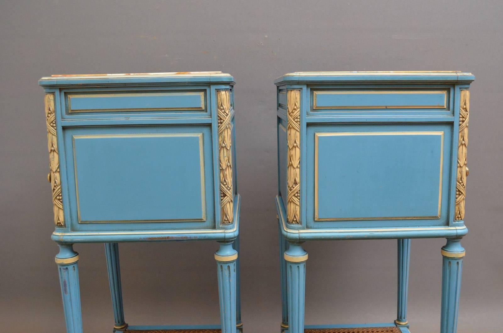 Pair of French Bedside Cabinets 5