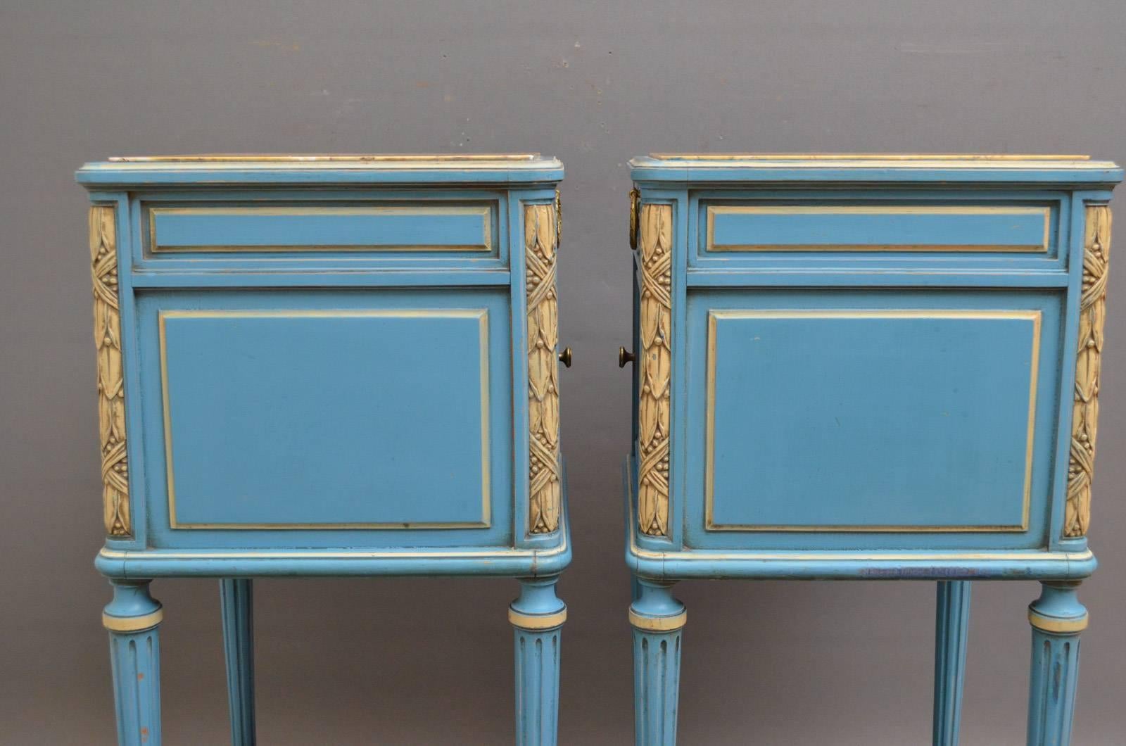 Pair of French Bedside Cabinets 3