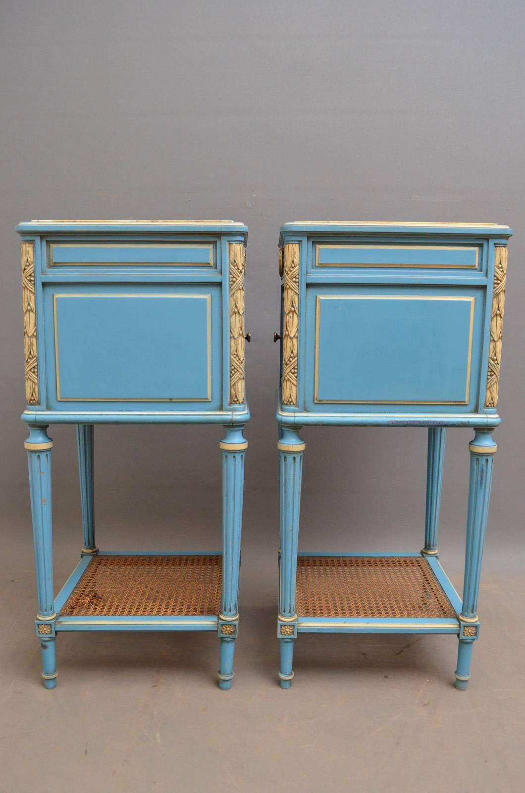 Pair of French Bedside Cabinets 2