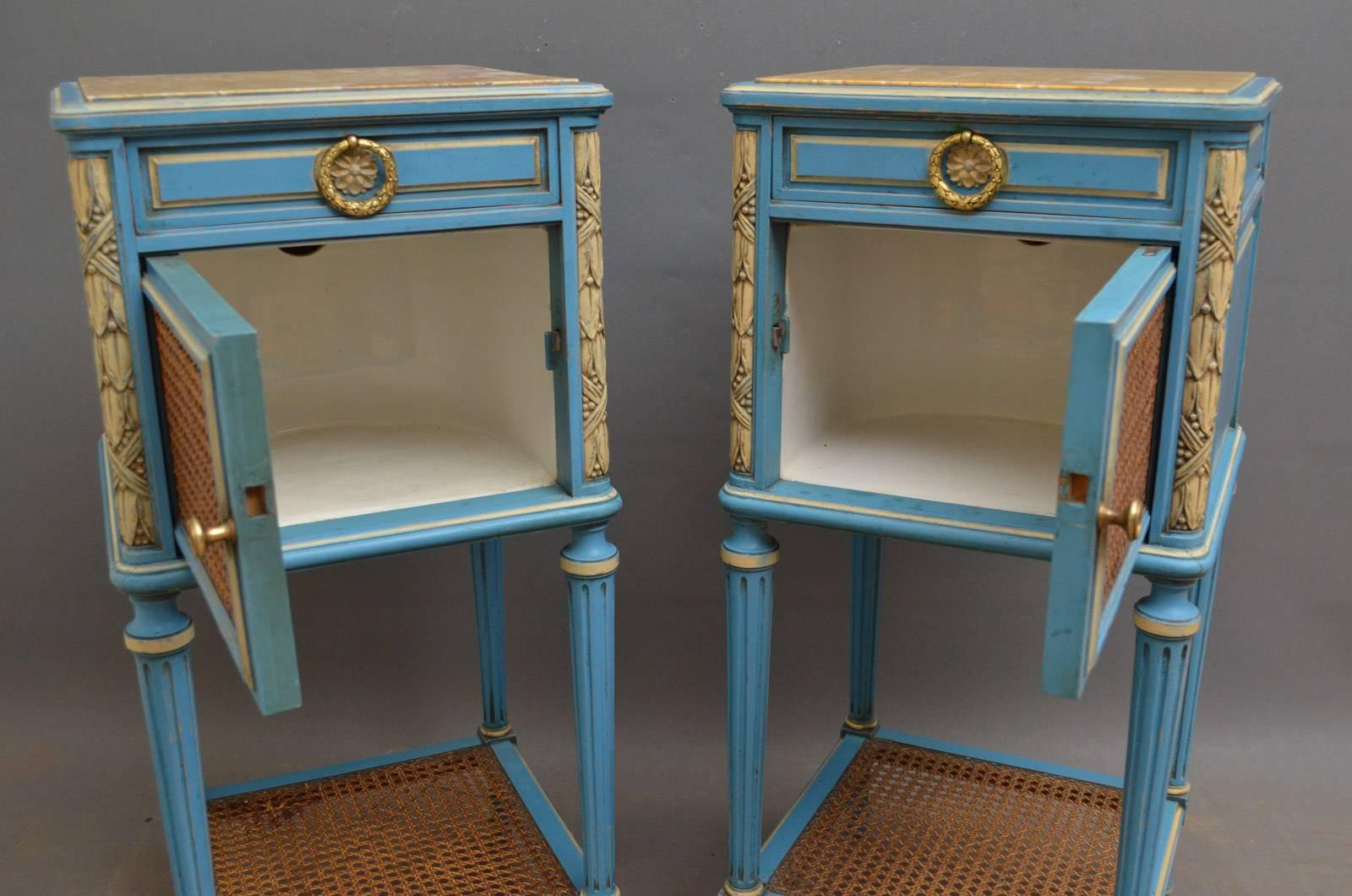 Pair of French Bedside Cabinets 1