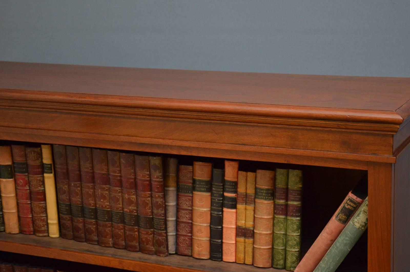 Late 19th Century Late Victorian Open Bookcase in Walnut