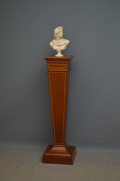 Edwardian Mahogany and Inlaid Torchere